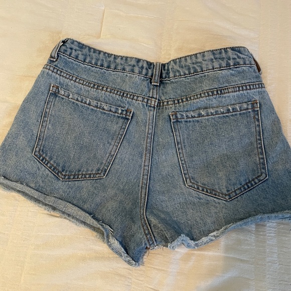 Medium Wash Button Up High Waisted Short - Picture 2 of 3